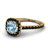 Cushion Aquamarine Halo Engagement Ring - Jade No. 407 image 1