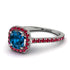 Cushion Blue Topaz Halo Engagement Ring - Jade No. 512 image 1