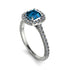 Cushion Blue Topaz Halo Engagement Ring - Jade No. 503 image 3
