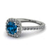 Cushion Blue Topaz Halo Engagement Ring - Jade No. 503 image 1