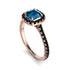 Cushion Blue Topaz Halo Engagement Ring - Jade No. 508 image 3