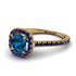 Cushion Blue Topaz Halo Engagement Ring - Jade No. 513 image 1