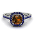 Cushion Brown Diamond Halo Engagement Ring - Jade No. 1115 image 2