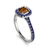Cushion Brown Diamond Halo Engagement Ring - Jade No. 1115 image 3