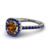 Cushion Brown Diamond Halo Engagement Ring - Jade No. 1115 image 1