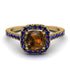 Cushion Brown Diamond Halo Engagement Ring - Jade No. 1113 image 2