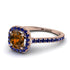 Cushion Brown Diamond Halo Engagement Ring - Jade No. 1114 image 1