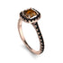 Cushion Brown Diamond Halo Engagement Ring - Jade No. 1108 image 3