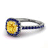 Cushion Citrine Halo Engagement Ring - Jade No. 615 image 1