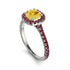 Cushion Citrine Halo Engagement Ring - Jade No. 612 image 3