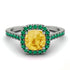 Cushion Citrine Halo Engagement Ring - Jade No. 606 image 2