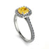 Cushion Citrine Halo Engagement Ring - Jade No. 603 image 3