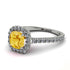Cushion Citrine Halo Engagement Ring - Jade No. 603 image 1