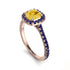 Cushion Citrine Halo Engagement Ring - Jade No. 614 image 3
