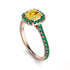 Cushion Citrine Halo Engagement Ring - Jade No. 605 image 3