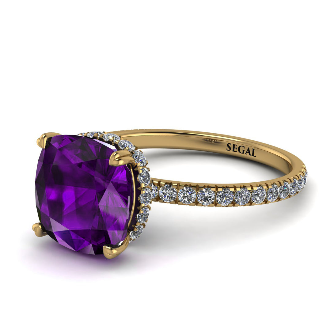 Cushion Hidden Amethyst Ring - Nova No. 301