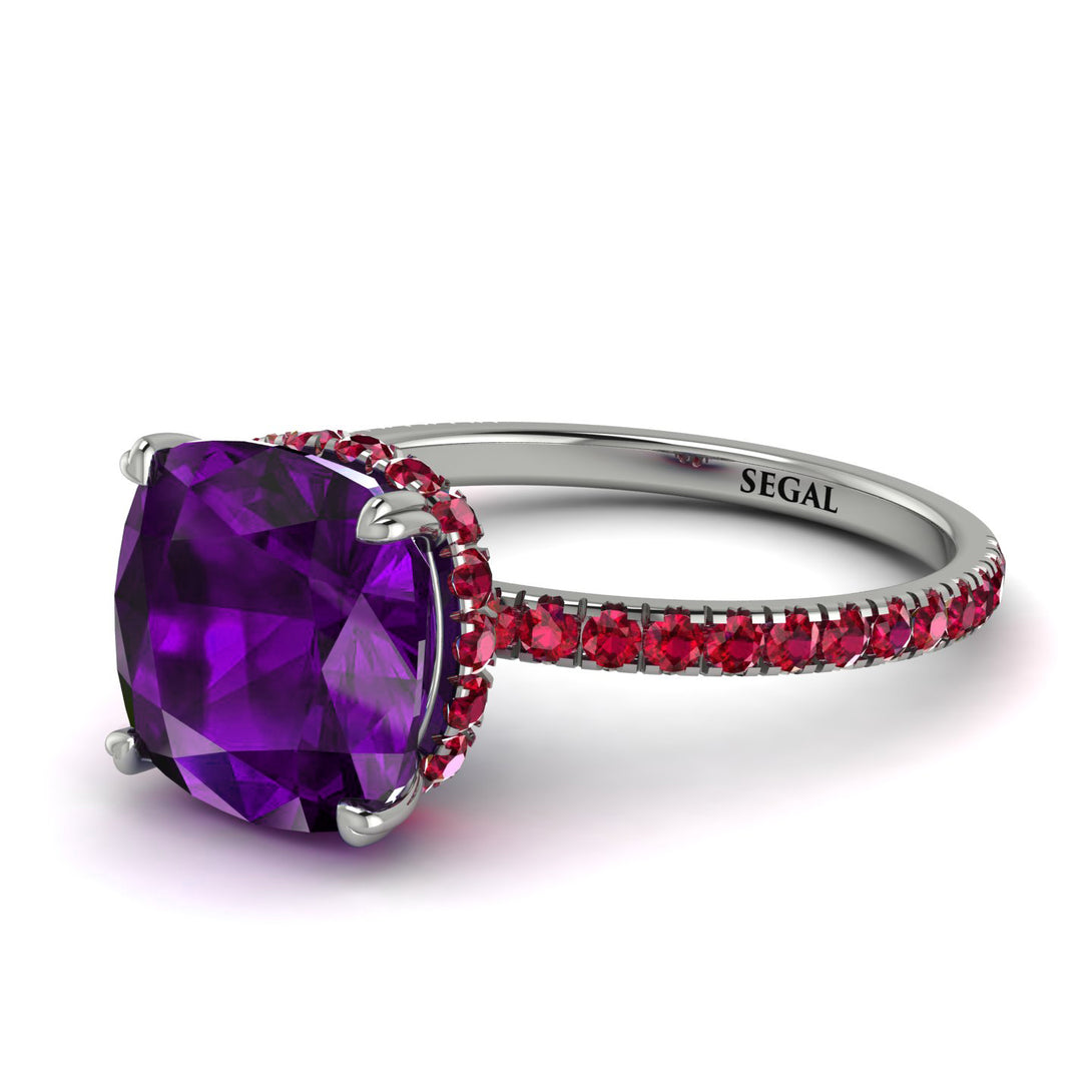 Cushion Hidden Amethyst Ring - Nova No. 312