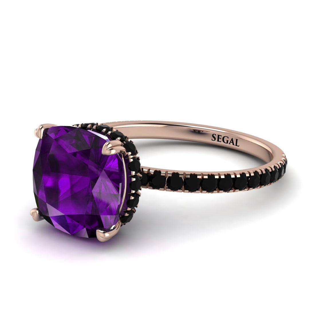 Cushion Hidden Amethyst Ring - Nova No. 308