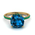 Cushion Hidden Blue Topaz Ring - Nova No. 504 image 2