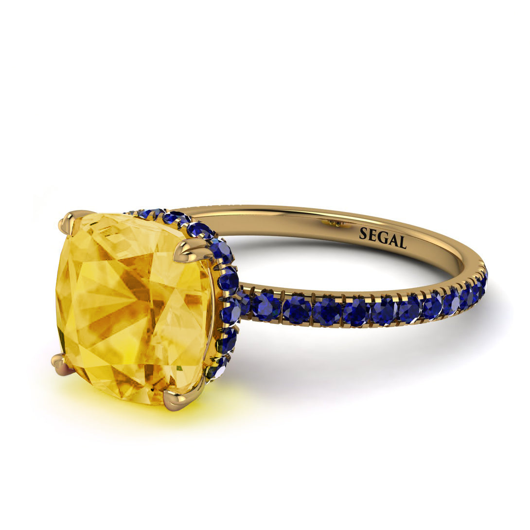 Cushion Hidden Citrine Ring - Nova No. 613