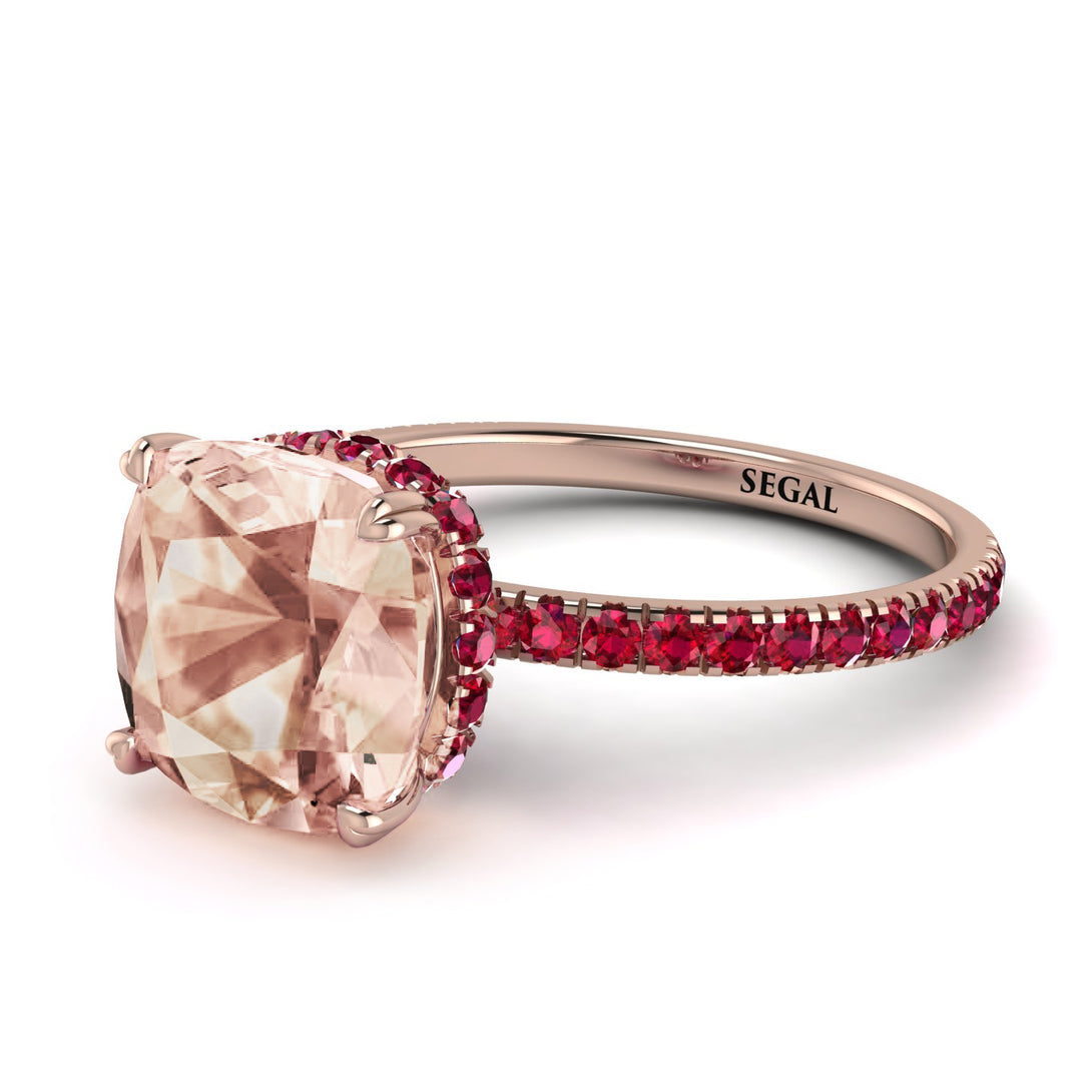 Cushion Hidden Morganite Ring - Nova No. 911