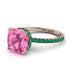 Cushion Hidden Pink Moissanite Ring - Nova No. 805 image 1
