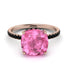 Cushion Hidden Pink Moissanite Ring - Nova No. 808 image 2