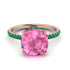 Cushion Hidden Pink Moissanite Ring - Nova No. 805 image 2