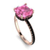 Cushion Hidden Pink Moissanite Ring - Nova No. 808 image 3
