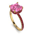 Cushion Hidden Pink Moissanite Ring - Nova No. 810 image 3