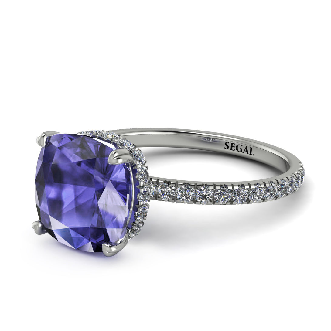 Cushion Hidden Tanzanite Ring - Nova No. 203