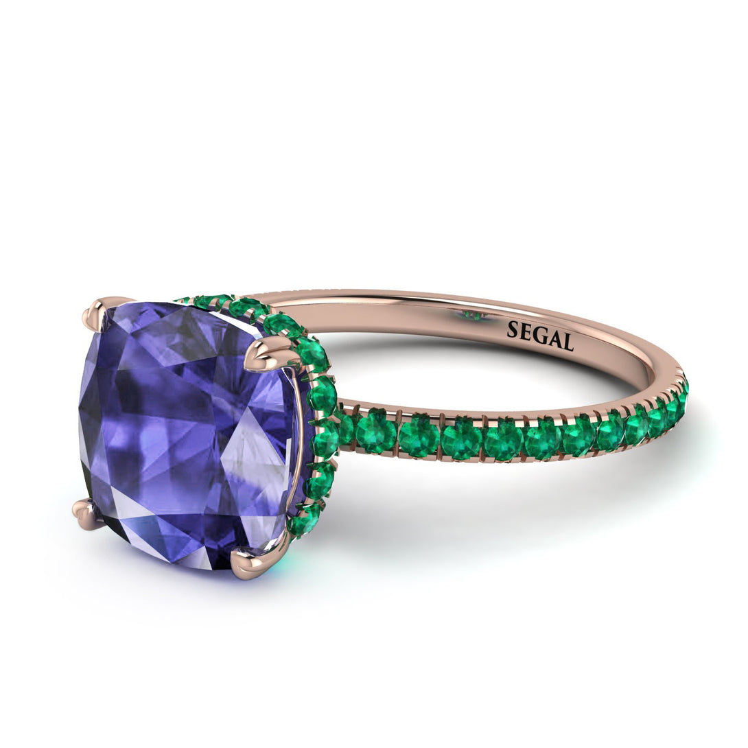 Cushion Hidden Tanzanite Ring - Nova No. 205