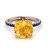 Cushion Hidden Yellow Diamond Ring - Nova No. 1014 image 2