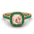 Cushion Morganite Halo Engagement Ring - Jade No. 904 image 2