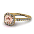 Cushion Morganite Halo Engagement Ring - Jade No. 901 image 1