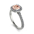 Cushion Morganite Halo Engagement Ring - Jade No. 903 image 3
