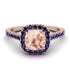 Cushion Morganite Halo Engagement Ring - Jade No. 914 image 2