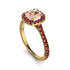 Cushion Morganite Halo Engagement Ring - Jade No. 910 image 3