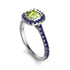 Cushion Peridot Halo Engagement Ring - Jade No. 715 image 3