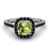 Cushion Peridot Halo Engagement Ring - Jade No. 709 image 2
