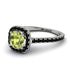 Cushion Peridot Halo Engagement Ring - Jade No. 709 image 1