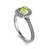Cushion Peridot Halo Engagement Ring - Jade No. 703 image 3