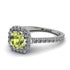 Cushion Peridot Halo Engagement Ring - Jade No. 703 image 1