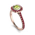 Cushion Peridot Halo Engagement Ring - Jade No. 711 image 3