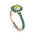 Cushion Peridot Halo Engagement Ring - Jade No. 705 image 3