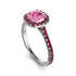 Cushion Pink Moissanite Halo Engagement Ring - Jade No. 812 image 3