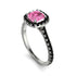 Cushion Pink Moissanite Halo Engagement Ring - Jade No. 809 image 3