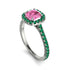 Cushion Pink Moissanite Halo Engagement Ring - Jade No. 806 image 3