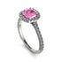 Cushion Pink Moissanite Halo Engagement Ring - Jade No. 803 image 3