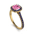 Cushion Pink Moissanite Halo Engagement Ring - Jade No. 813 image 3